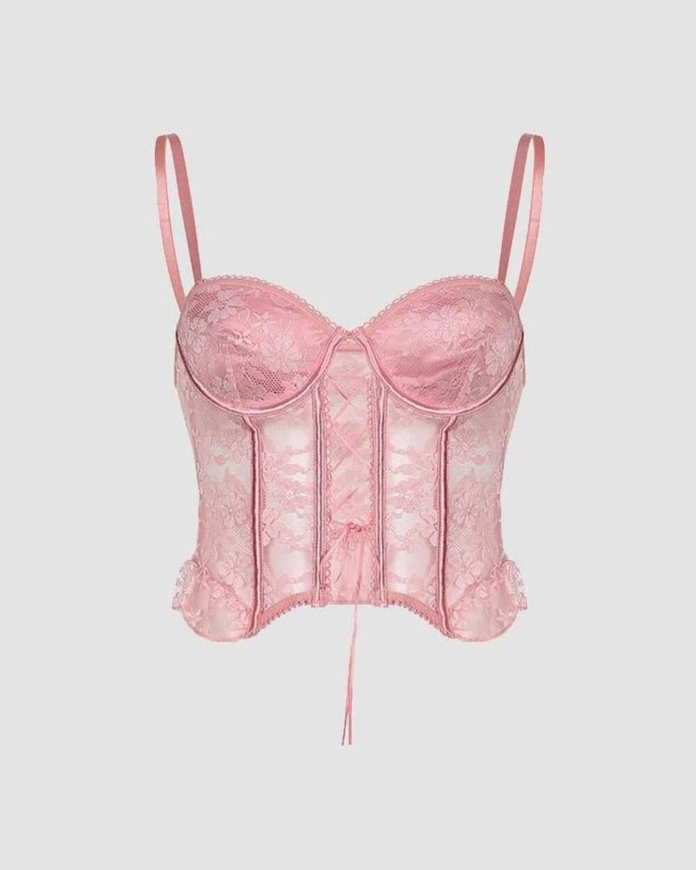 Shein Floral Pink Corset Top